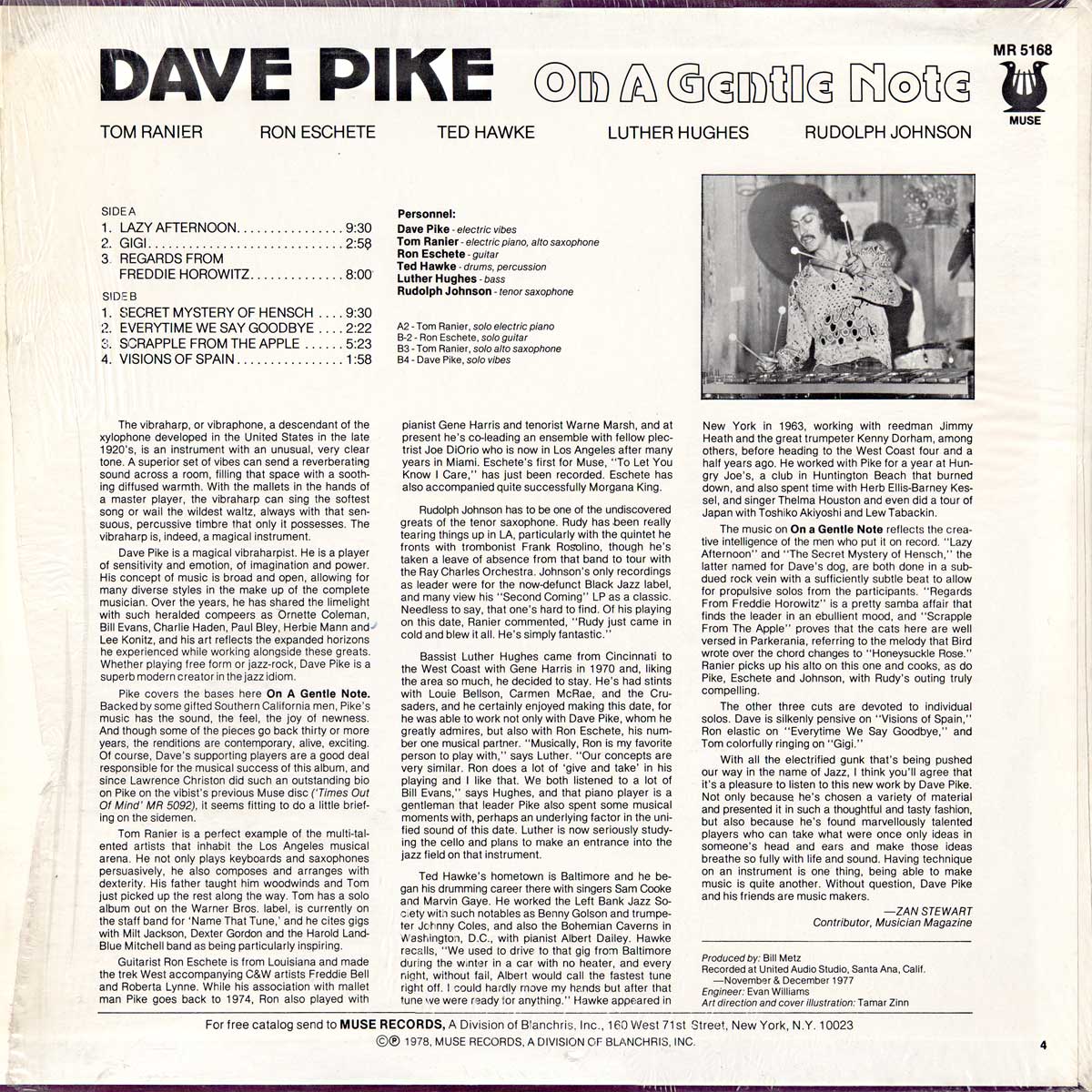 Dave Pike - On A Gentle Note- Back Cover